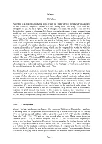 Mozart Biography
