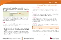 Quicklaw™ Advanced Terms and Connectors