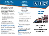 System Map for Customers with Disabilities