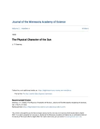 The Physical Character of the Sun