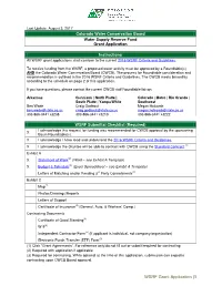WSRF Grant Applications Shall Conform to the Current 2016 WSRF Criteria and Guidelines