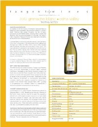 2012 Tangent Grenache Blanc Tasting Note