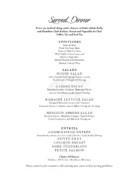 Buffet Soup & Salad Selections