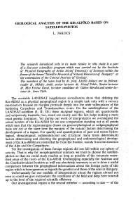 Geological Analysis of the Kis-Alföld Based on Satellite-Photos L