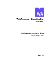 Webassembly Specification