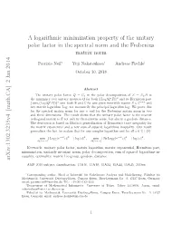 A Logarithmic Minimization Property of the Unitary Polar Factor in The