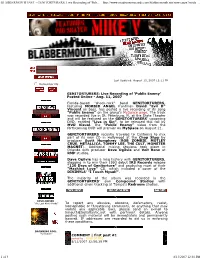 BLABBERMOUTH.NET - GENITORTURERS: Live Recording of 'Pub