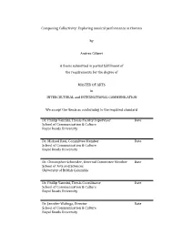 Composing Collectivity: Exploring Musical Performance in Havana by Andrea Gilbert a Thesis Submitted in Partial Fulfillment Of