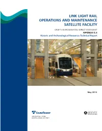 Link Light Rail Operations and Maintenance Satellite Facility