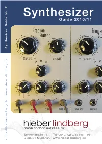 Synthesizer Guide 2011