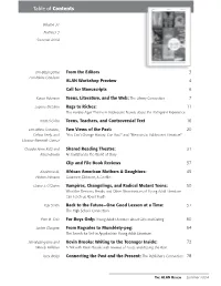 Table of Contents