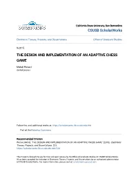 The Design and Implementation of an Adaptive Chess Game