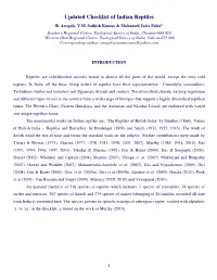Updated Checklist of Indian Reptiles R
