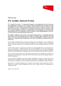 ETL GLOBAL Network Profile
