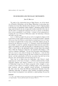 Hugh BOURNE and the Magic METHODISTS the Study of The
