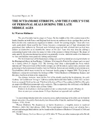 The Scudamore Stirrups, and the Family's Use of Personal