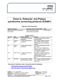 Downs, Edwards & Pataus Screening Protocol (CG481)