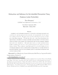 Estimation and Inference for Set&Identified Parameters Using Posterior Lower Probability