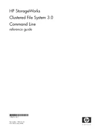 HP Storageworks Clustered File System Command Line Reference