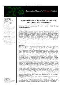 Mycoremediation of Hexavalent Chromium by Macrofungi