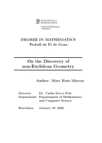 On the Discovery of Non-Euclidean Geometry