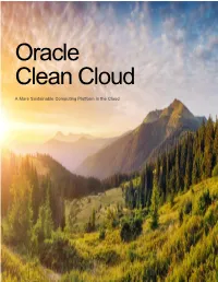 Oracle Clean Cloud