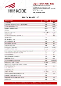 Participants List