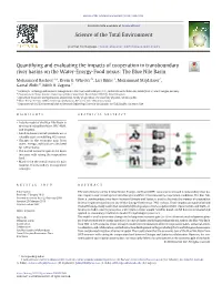 Quantifying and Evaluating the Impacts of Cooperation in Transboundary River Basins on the Water-Energy-Food Nexus: the Blue Nile Basin