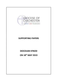 SUPPORTING PAPERS DIOCESAN SYNOD on 18Th MAY 2019
