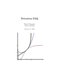 Tetration FAQ
