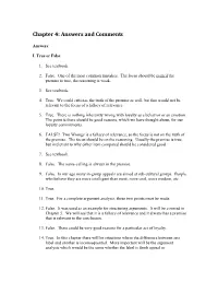 Chapter 4: Answers and Comments