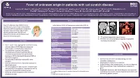 Fever of Unknown Origin in Patients with Cat Scratch Disease