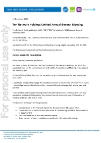 For Personal Use Only Use Personal for • and a Number of Other Resolutions As Outlined in the Notice of Meeting