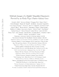 Multiple Images of a Highly Magnified Supernova Formed