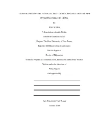 Technologies of the Financial Self: Digital Finance and the New