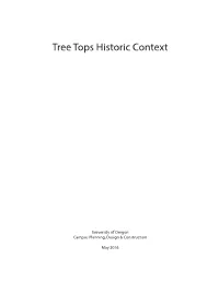 Tree Tops Historic Context