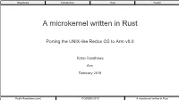 A Microkernel Written in Rust