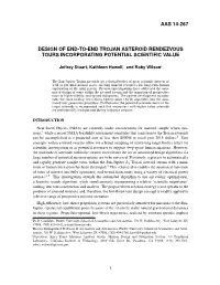 Aas 14-267 Design of End-To-End Trojan Asteroid