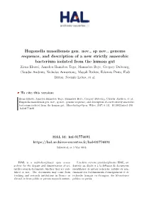 Hugonella Massiliensis Gen. Nov., Sp Nov., Genome Sequence, And