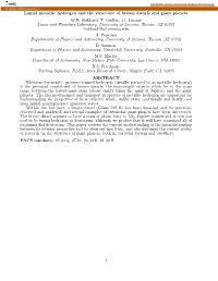 Liquid Metallic Hydrogen and the Structure of Brown Dwarfs and Giant Planets W.B