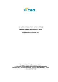 Management Report of the Board of Directors