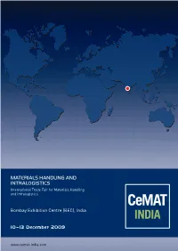 MATERIALS HANDLING and INTRALOGISTICS International Trade Fair for Materials Handling and Intralogistics