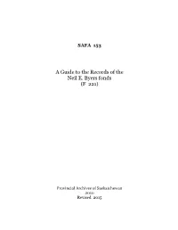PRIVATE RECORDS AUTHORITY DESCRIPTION Saskatchewan Archives Board Authority Record