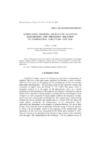 Stimulated Emission, Solid-State Quantum Electronics and Photonics: Relation to Composition, Structure and Size