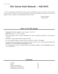The Tartan Style Manual — Fall 2005
