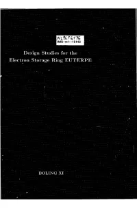 Design Studies for the Electron Storage Ring EUTERPE