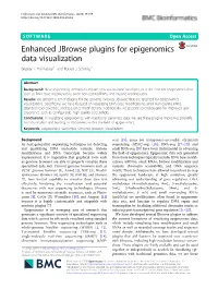 Enhanced Jbrowse Plugins for Epigenomics Data Visualization Brigitte T