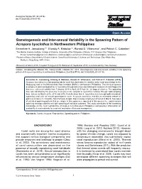 Gametogenesis and Inter-Annual Variability in the Spawning Pattern of Acropora Hyacinthus in Northwestern Philippines Emmeline A