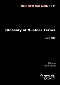 Glossary of Nuclear Terms