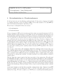 Lecture 5A Non-Uniformity - Some Background Amnon Ta-Shma and Dean Doron